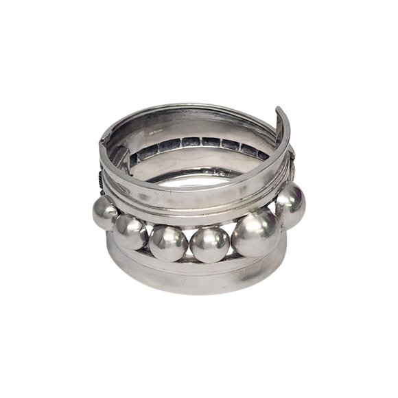 Alfredo Villasana Mexico Sterling Silver Clamper Bracelet #16490 - Picture 2 of 9